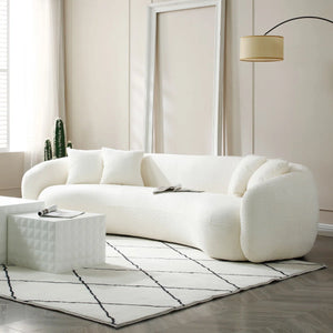 Kerion Mid Century Modern Half Moon Living Room Sofa - Wooden Bazar