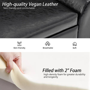 Savin Vegan Leather Storage Bench Storage Ottoman for King Size Bed - Wooden Bazar