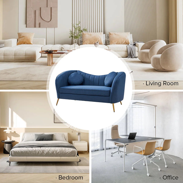 Sidwell Upholstered 64.6'' Loveseat  Wooden Bazar