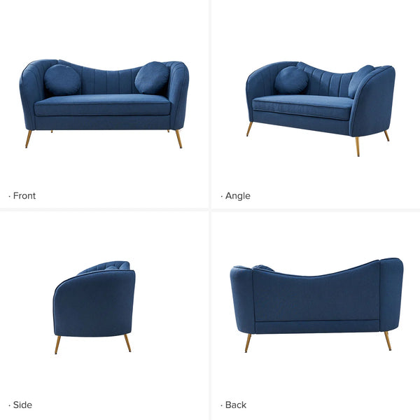 Sidwell Upholstered 64.6'' Loveseat  Wooden Bazar