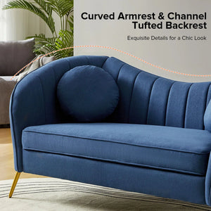 Sidwell Upholstered 64.6'' Loveseat  Wooden Bazar