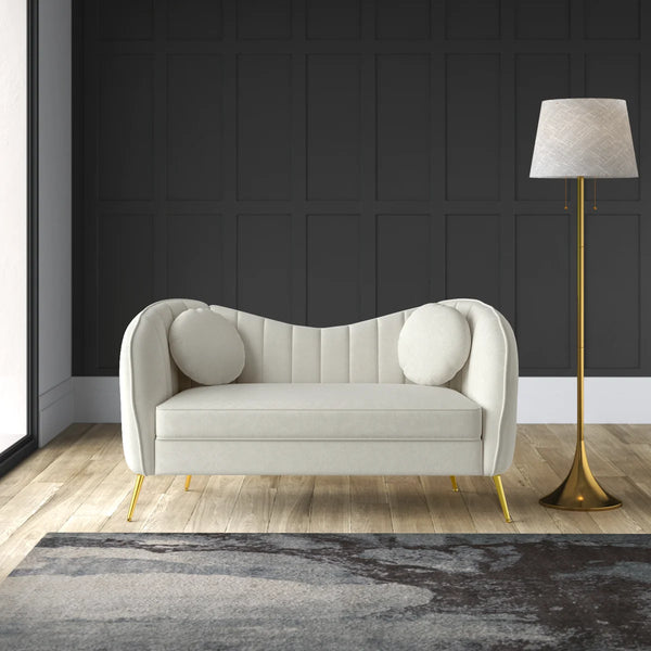 Sidwell Upholstered 64.6'' Loveseat  Wooden Bazar