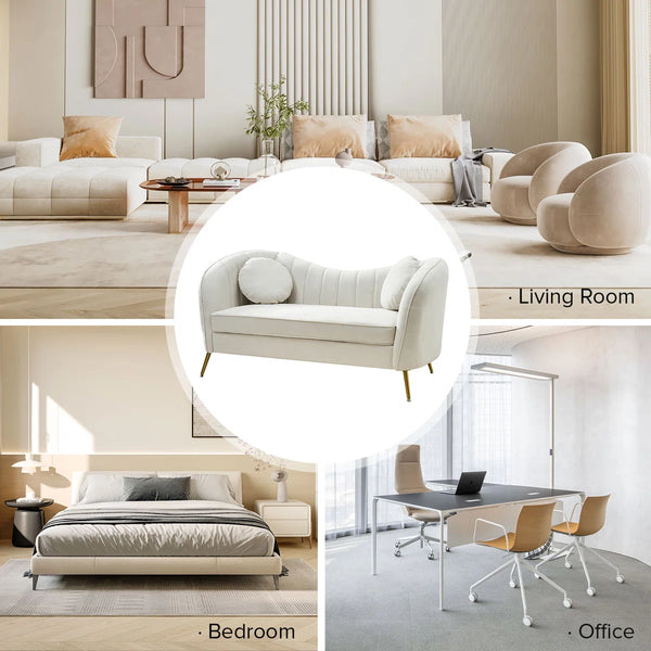 Sidwell Upholstered 64.6'' Loveseat  Wooden Bazar