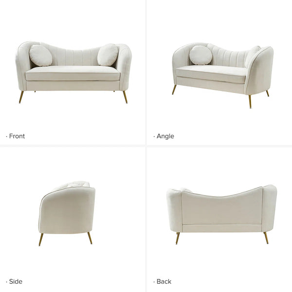 Sidwell Upholstered 64.6'' Loveseat  Wooden Bazar