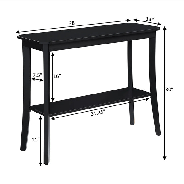 Console Table with Storage for Entryway, Hallway & Living Room  Wooden Bazar