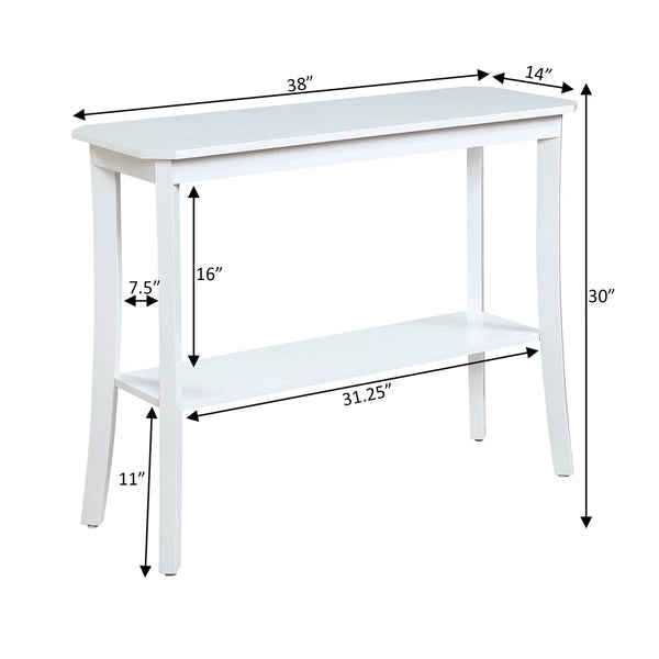 Console Table with Storage for Entryway, Hallway & Living Room  Wooden Bazar