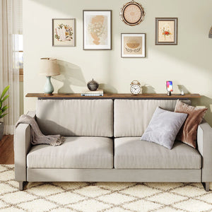 Narrow Console Table with Power Outlets for Entryway, Hallway & Living Room  Wooden Bazar