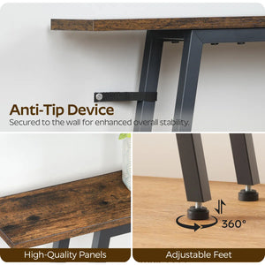 Narrow Console Table with Power Outlets for Entryway, Hallway & Living Room  Wooden Bazar