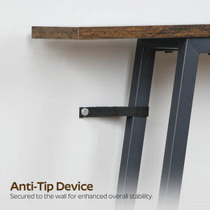 Narrow Console Table with Power Outlets for Entryway, Hallway & Living Room  Wooden Bazar