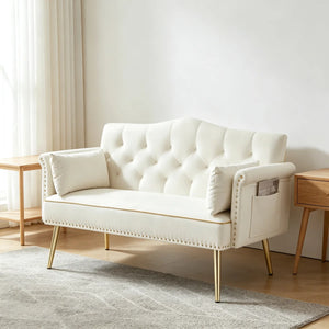 Sofa, Living Room Sofa, Loveseat, Modern Sofa, White Sofa  Wooden Bazar
