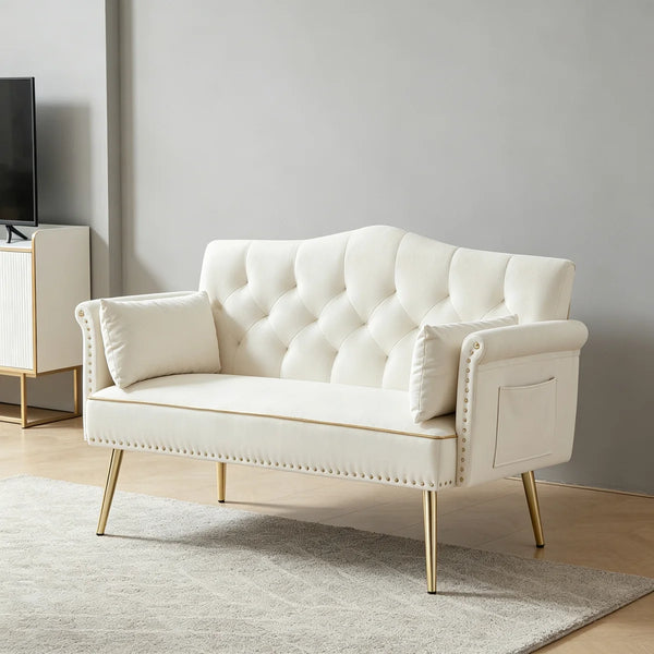 Sofa, Living Room Sofa, Loveseat, Modern Sofa, White Sofa  Wooden Bazar