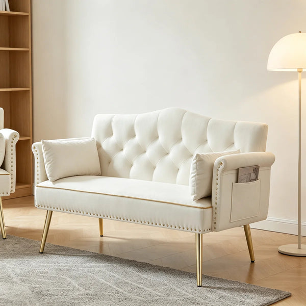 Sofa, Living Room Sofa, Loveseat, Modern Sofa, White Sofa  Wooden Bazar