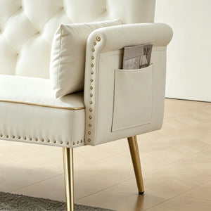 Sofa, Living Room Sofa, Loveseat, Modern Sofa, White Sofa  Wooden Bazar