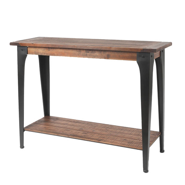 Farmhouse Console Table with Open Storage Shelf for Entryway, Hallway & Living Room  Wooden Bazar