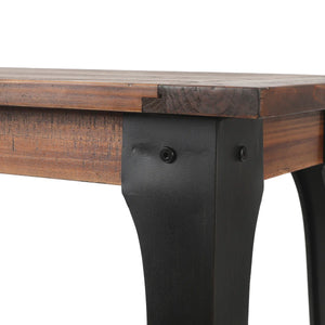 Farmhouse Console Table with Open Storage Shelf for Entryway, Hallway & Living Room  Wooden Bazar
