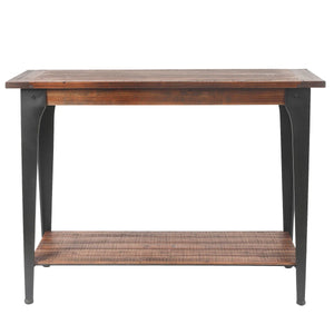 Farmhouse Console Table with Open Storage Shelf for Entryway, Hallway & Living Room  Wooden Bazar