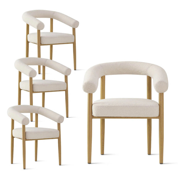 5-Pieces Round Dining Table Sets - Wooden Bazar