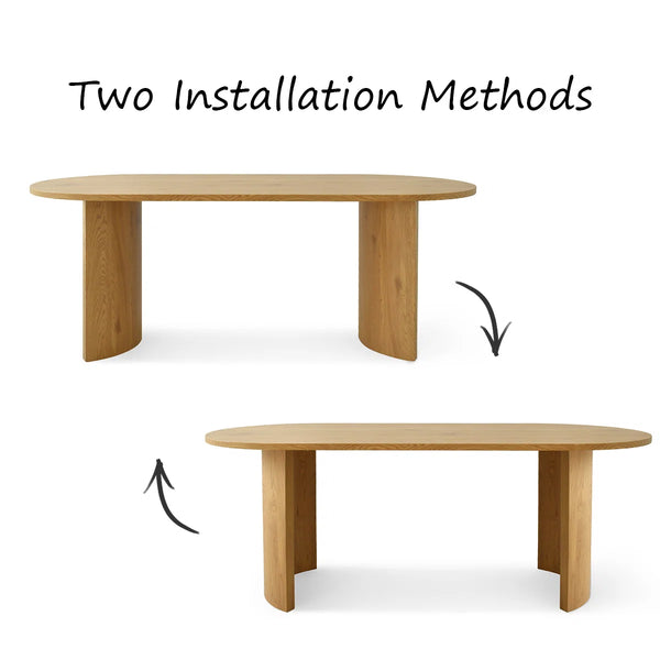6 Seater  Oval Dining Table Sets - Wooden Bazar