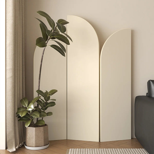 Solid Color Minimalist Modern Folding Room Divider  Wooden Bazar