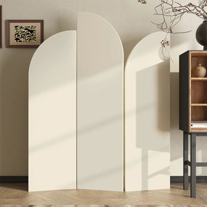 Solid Color Minimalist Modern Folding Room Divider  Wooden Bazar