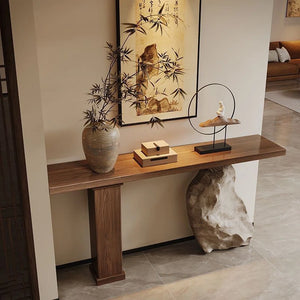 Solid Pine Wood Console Table for Entryway, Hallway & Living Room  Wooden Bazar