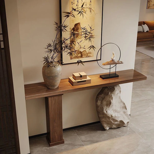 Solid Pine Wood Console Table for Entryway, Hallway & Living Room  Wooden Bazar