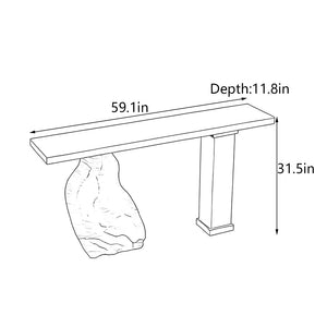 Solid Pine Wood Console Table for Entryway, Hallway & Living Room  Wooden Bazar
