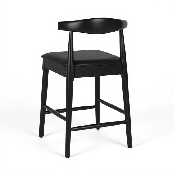 Solid Wood Bar Stool With Footrest 2 Packs 20'' Height (Set of 2)  Wooden Bazar