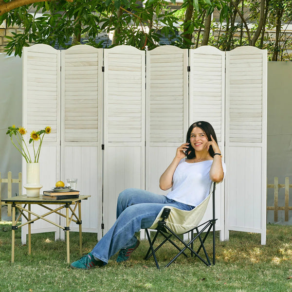 Solid Wood Folding Louvered Privacy Screen Room Divider Partition  Wooden Bazar