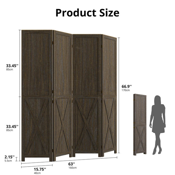 Folding Solid Wood Room Partition  Wooden Bazar