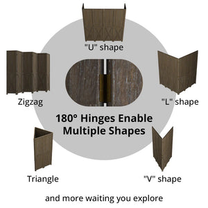 Folding Solid Wood Room Partition  Wooden Bazar
