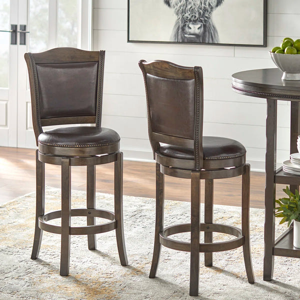 Strang Counter Stool (Set of 2)  Wooden Bazar