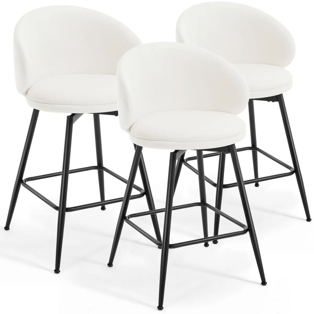 Swivel Upholstered Bar Stools  Wooden Bazar