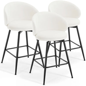 Swivel Upholstered Bar Stools  Wooden Bazar