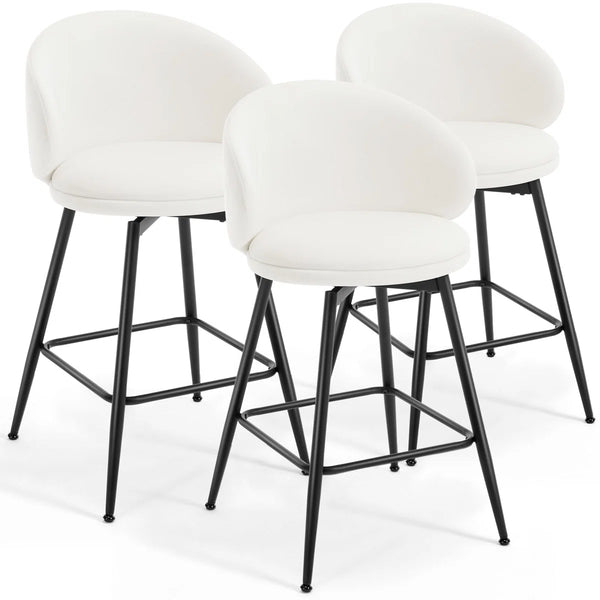 Swivel Upholstered Bar Stools  Wooden Bazar