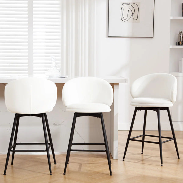 Swivel Upholstered Bar Stools  Wooden Bazar