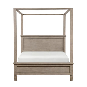 Barson Thickened Solid Wood Canopy Bed With Removable Canopy Frame