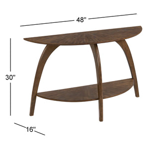 Half Moon Console Table for Entryway, Hallway & Behind Sofa  Wooden Bazar