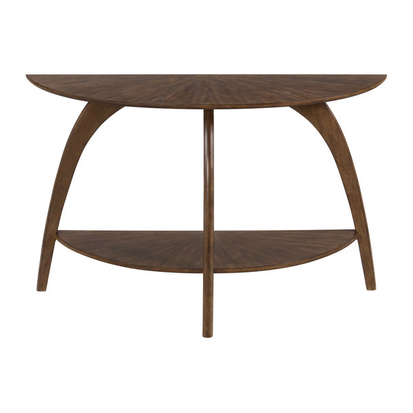 Half Moon Console Table for Entryway, Hallway & Behind Sofa  Wooden Bazar