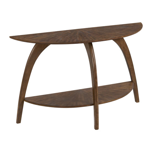 Half Moon Console Table for Entryway, Hallway & Behind Sofa  Wooden Bazar
