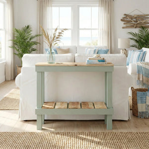 Solid Wood Top Console Table for Entryway, Hallway & Living Room  Wooden Bazar