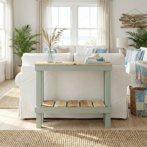 Solid Wood Top Console Table for Entryway, Hallway & Living Room  Wooden Bazar