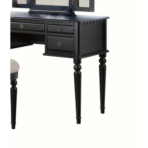 Torrance Modern Vanity Table with Mirror & Storage.  Wooden Bazar