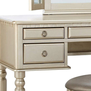 Torrance Modern Vanity Table with Mirror & Storage.  Wooden Bazar
