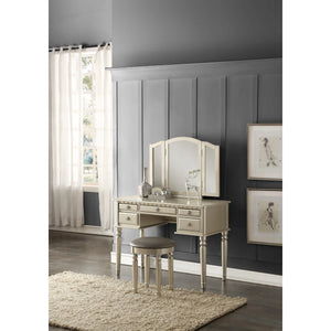 Torrance Modern Vanity Table with Mirror & Storage.  Wooden Bazar