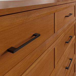 Wood Murphy Bed Chest with Storage Drawer, Built-in Charging station and Mattress