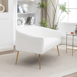 Upholstered Faux Fur Loveseat  Wooden Bazar