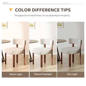 Upholstered Solid Wood Dining Chair Side Chair (Set of 2)  Wooden Bazar