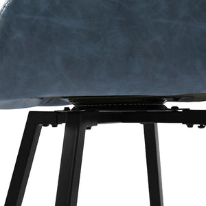 Upholstered Swivel Bar Stools with Metal Frame (Set of 2)  Wooden Bazar