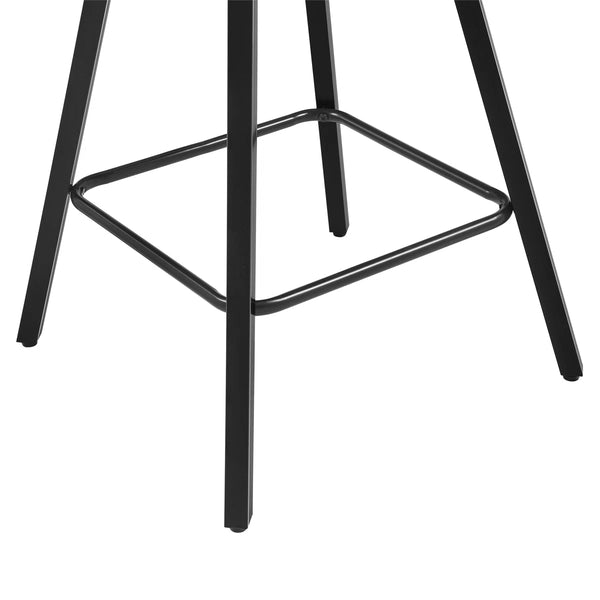 Upholstered Swivel Bar Stools with Metal Frame (Set of 2)  Wooden Bazar